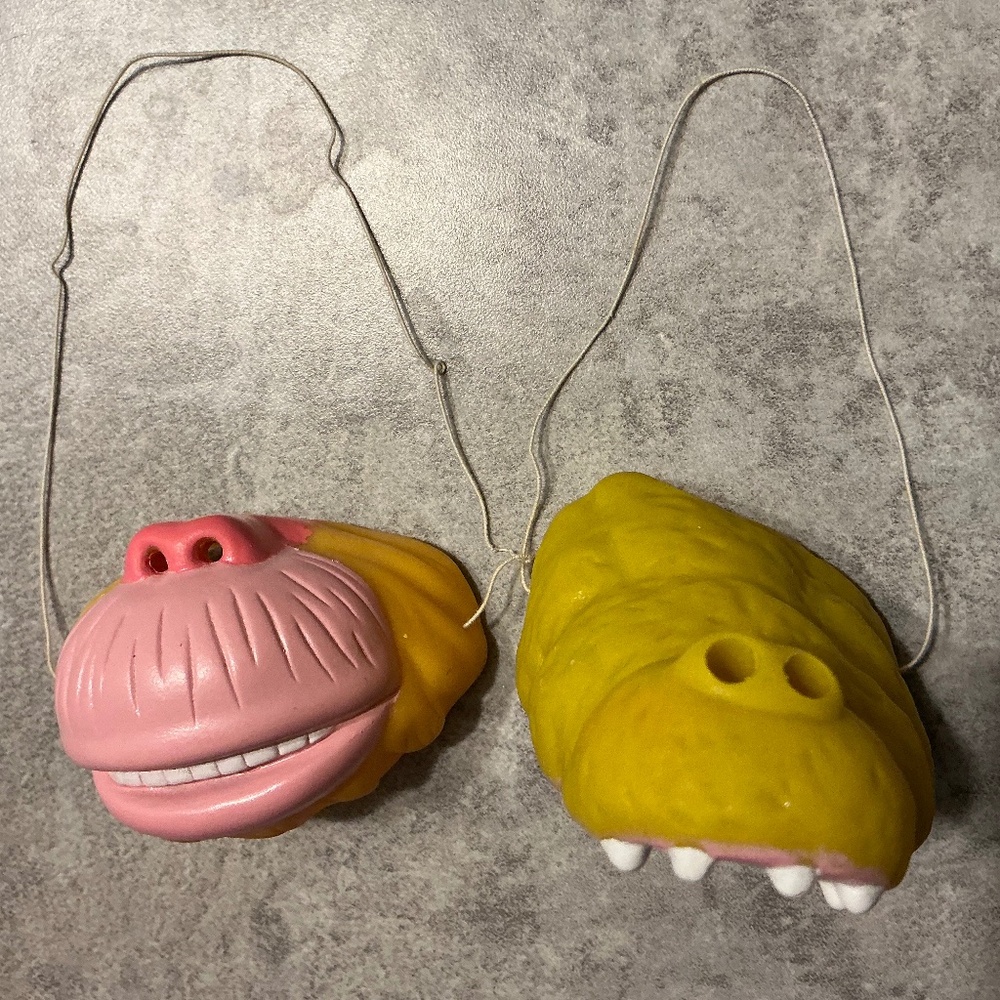 Vintage 1987 McDonald’s Animal Mask Toys Monkey Alligator